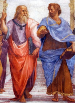 Platon und Aristoteles (Ausschnitt aus die Schule von Athen)